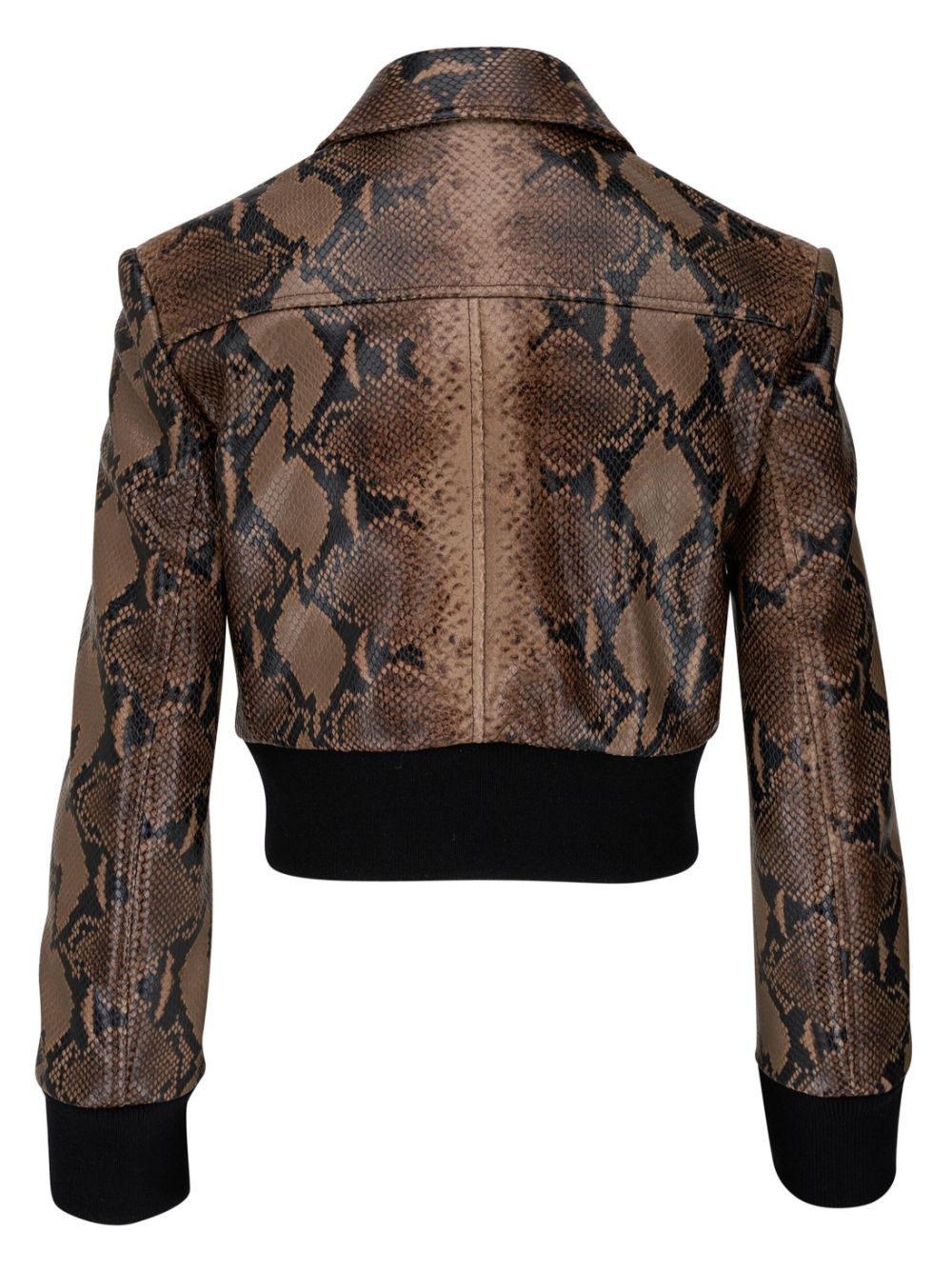 Hector snakeskin-print biker jacket - 2