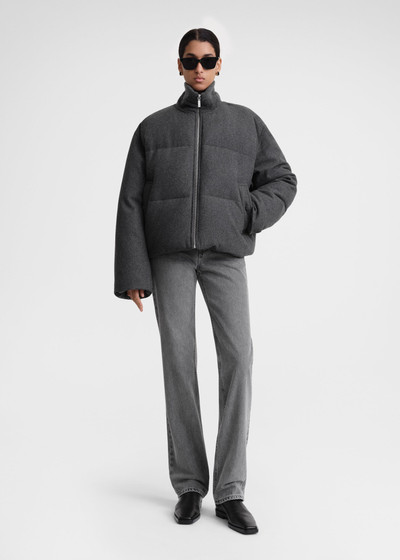 Totême Flannel puffer jacket grey mélange outlook