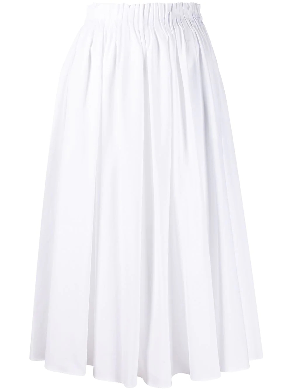 gathered waist midi skirt - 1