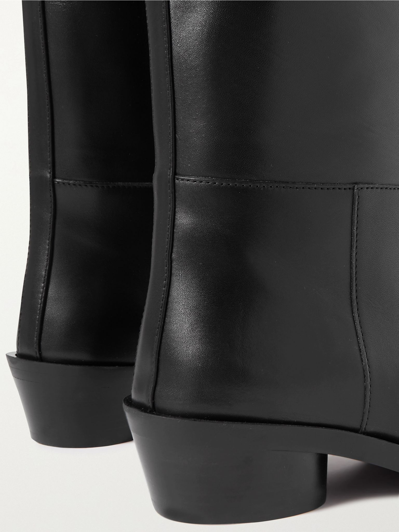 Bronco leather knee boots Black - 4