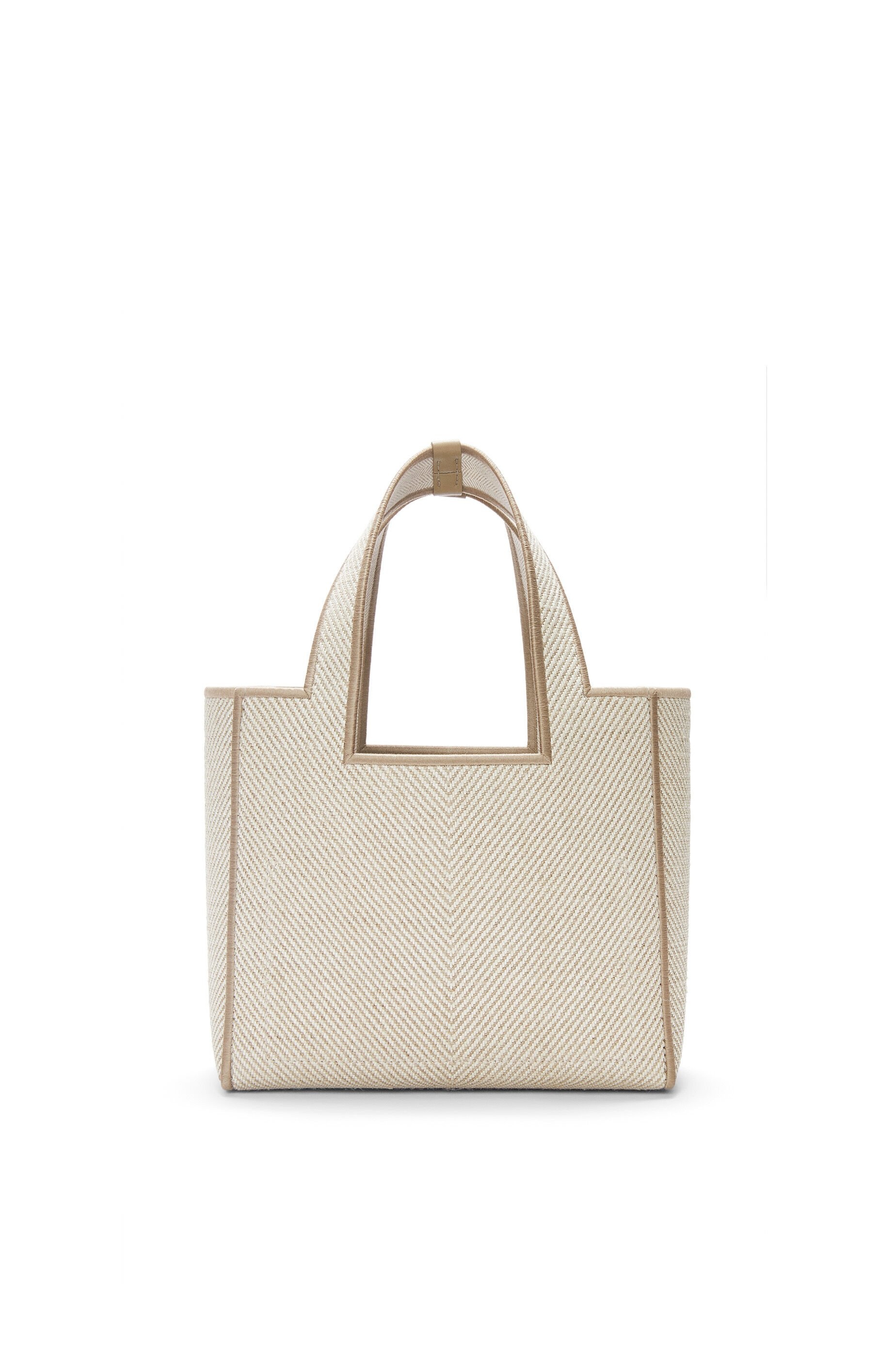 Small LOEWE Font tote in jacquard canvas - 4