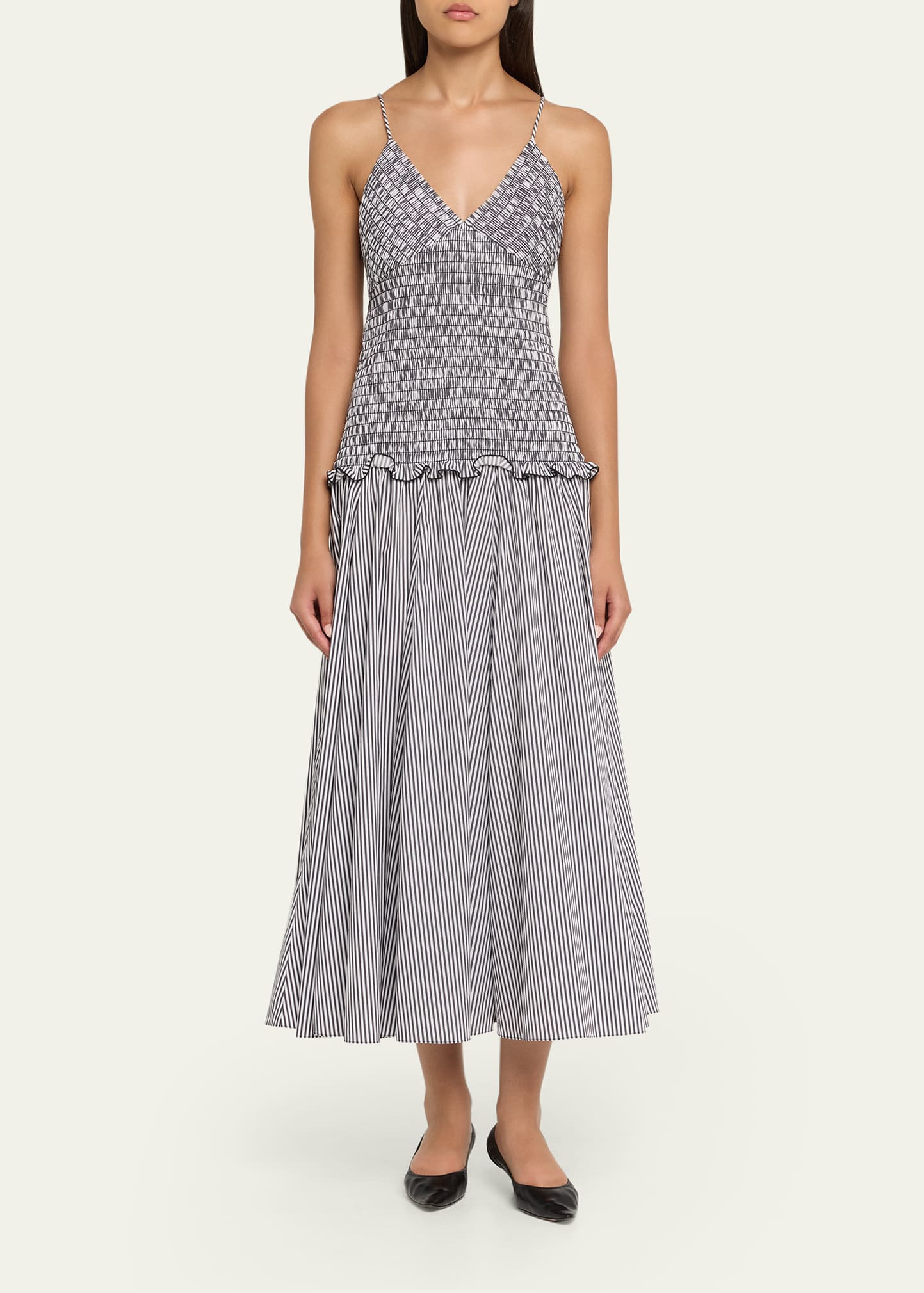 Josie Smocked Drop-Waist Maxi Dress - 2