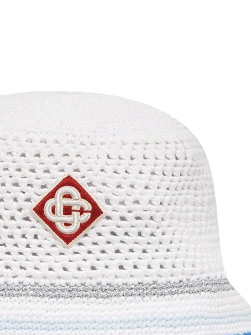 CASABLANCA Mesh Stripe crochet hat outlook