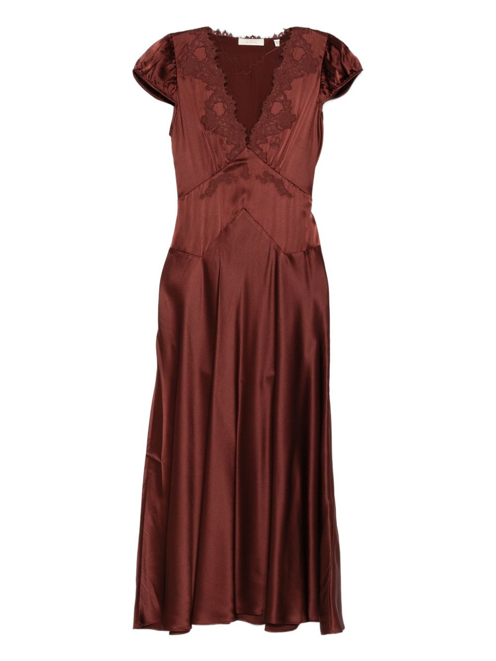 lace-trimmed midi dress - 1