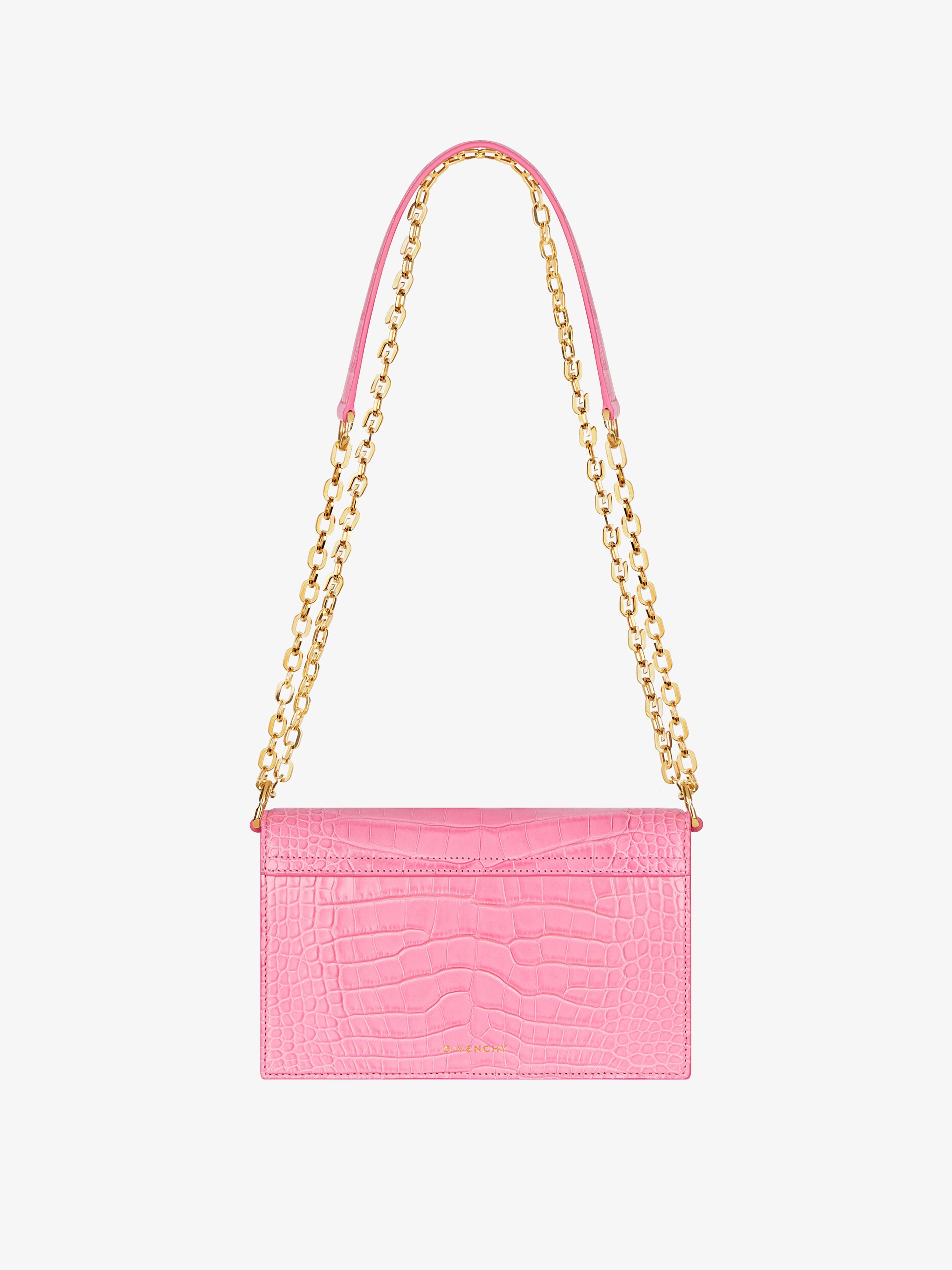 SMALL 4G BAG IN CROCODILE LEATHER WITH CHAIN - 5