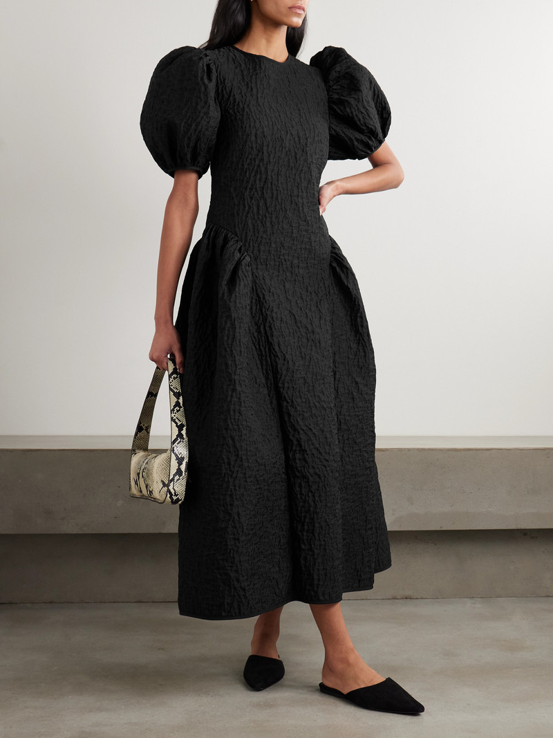 CECILIE BAHNSEN Bali Cutout Matelassé Midi Dress outlook