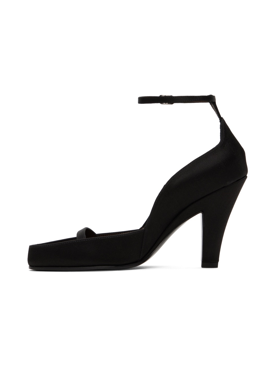 Black Ankle Strap Heels - 3