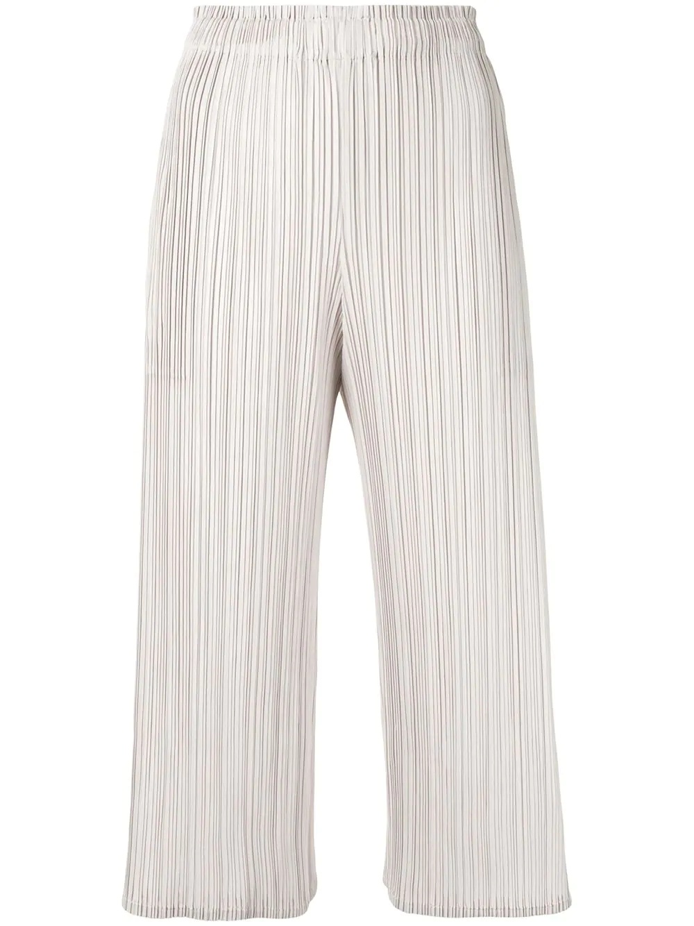 pleated cropped trousers - 1