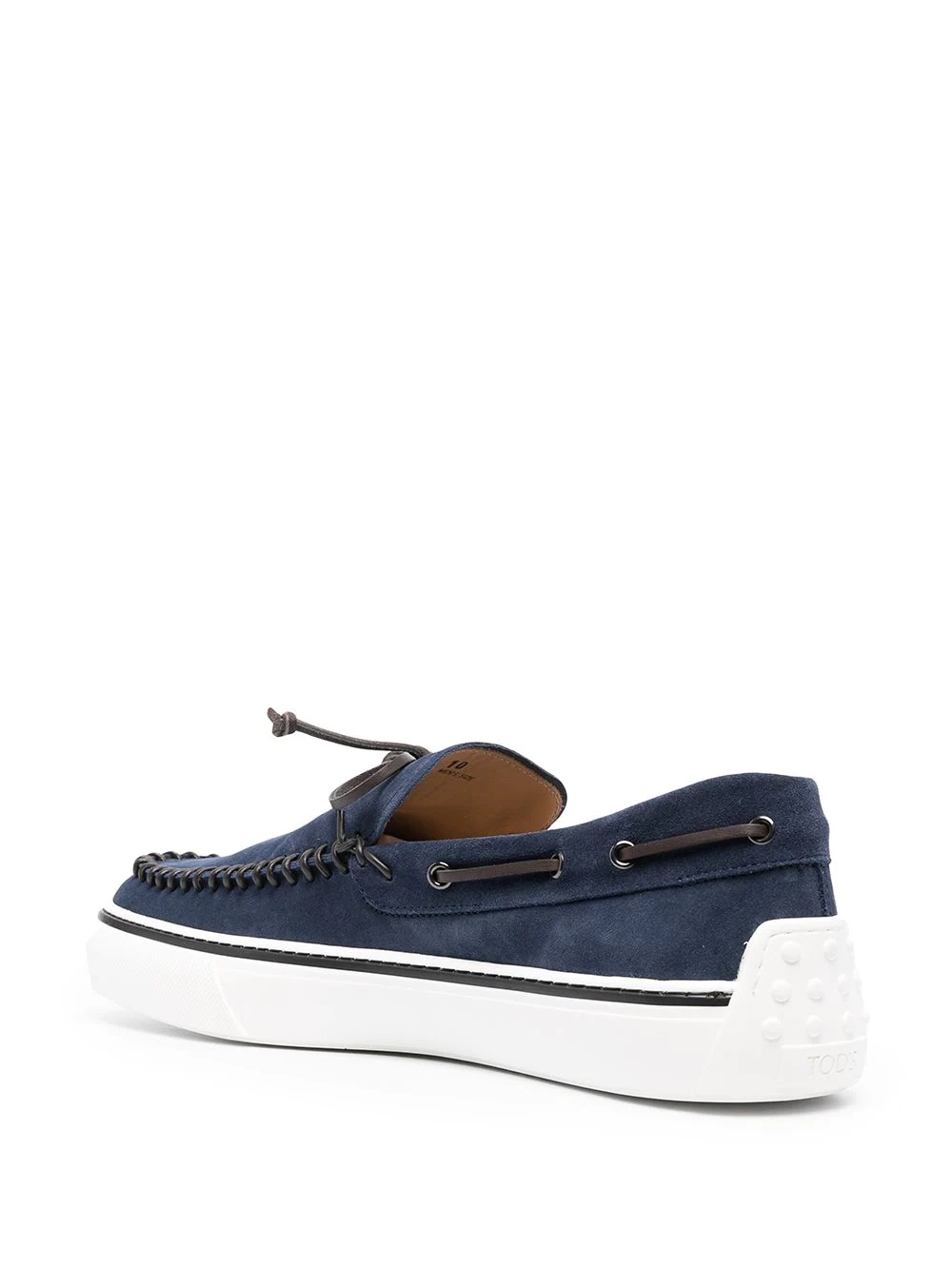 suede lace-up loafers - 3