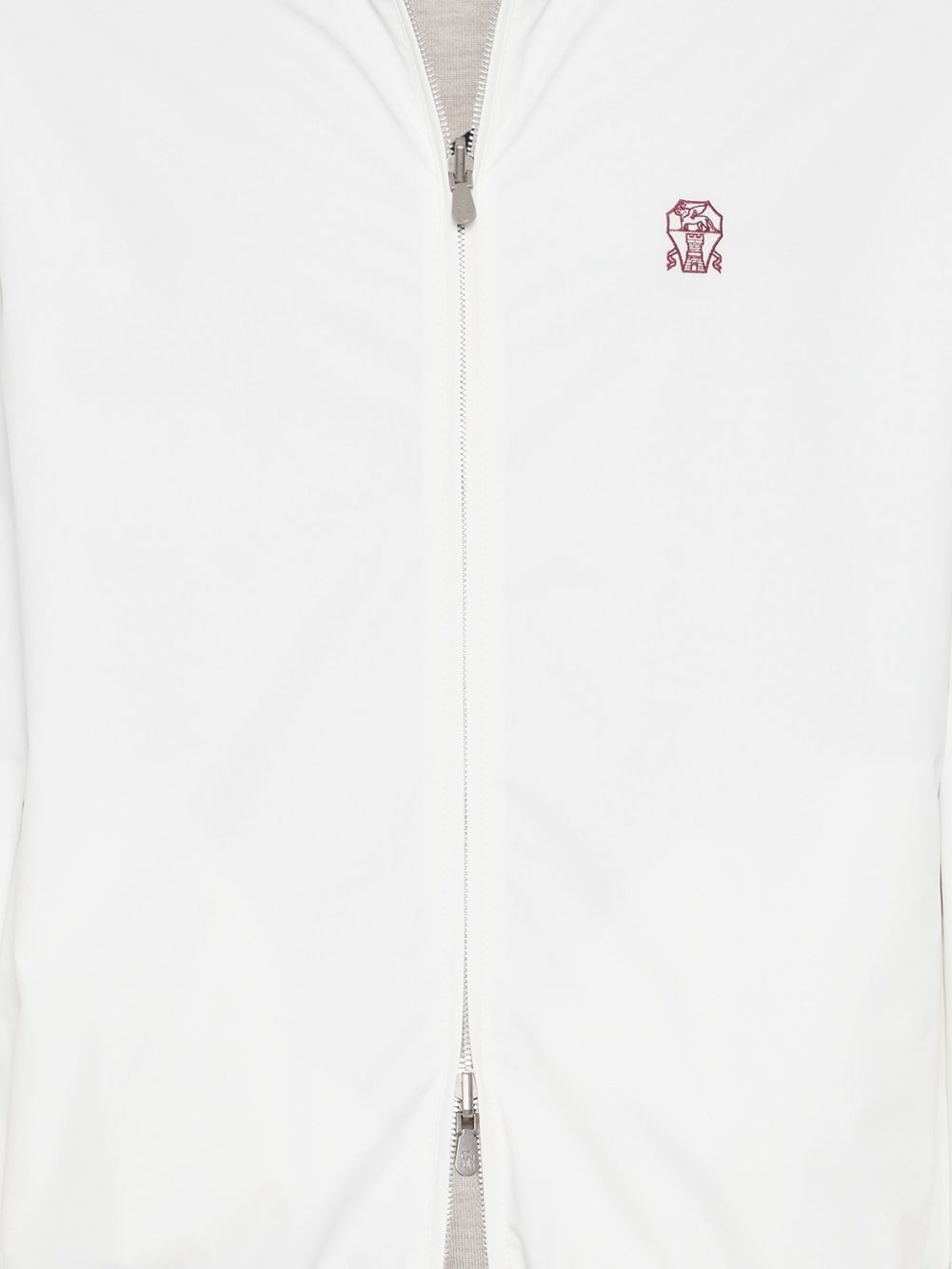 logo-embroidered zip-up jacket - 7