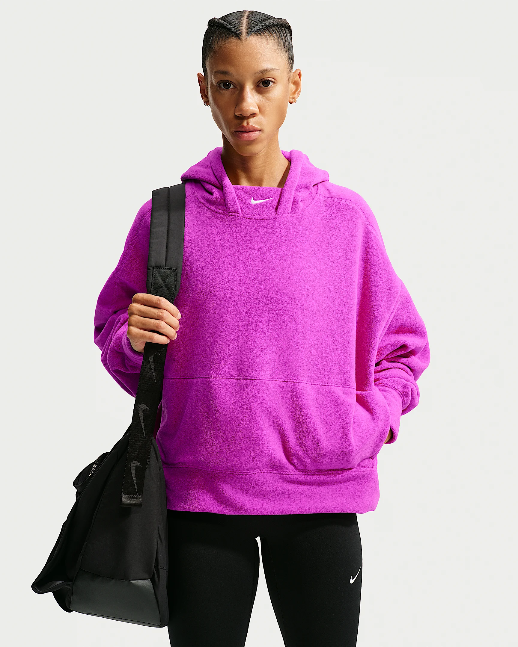 Nike One Women's Therma-FIT Oversized Pullover Hoodie - 1