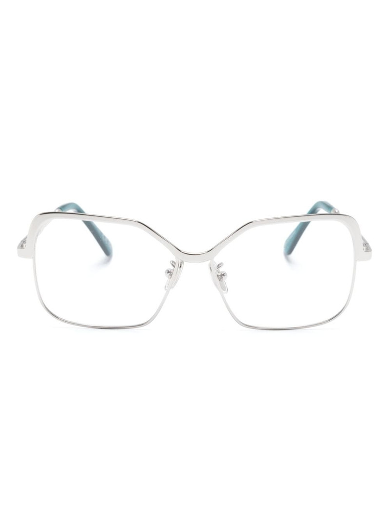 logo-debossed square-frame glasses 1
