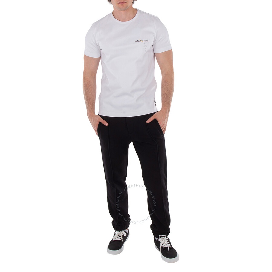 Fendi Embroidered Logo Crew Neck T-Shirt - 3