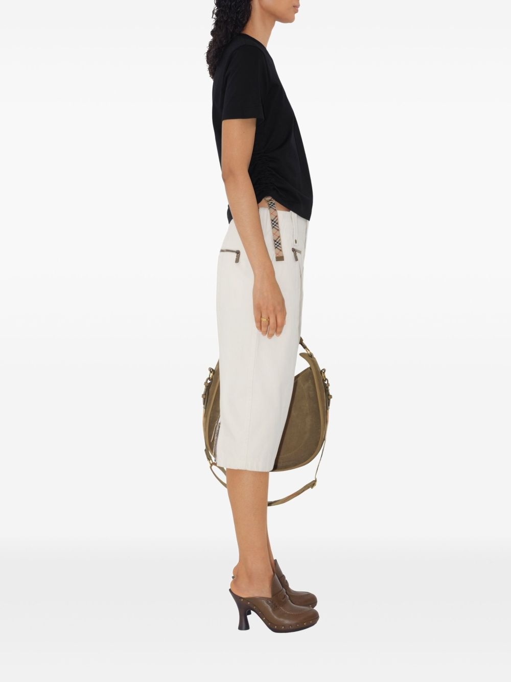 ruched cotton t-shirt - 3