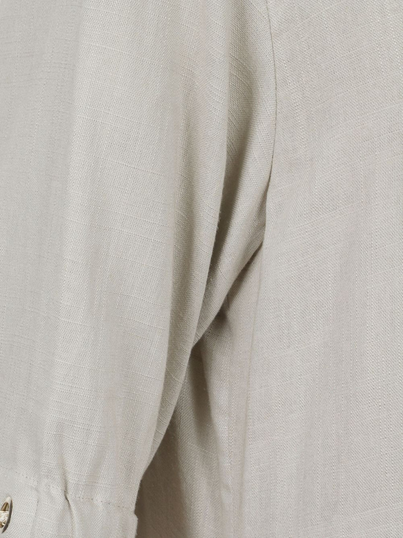 gathered-waist button-up dress 3