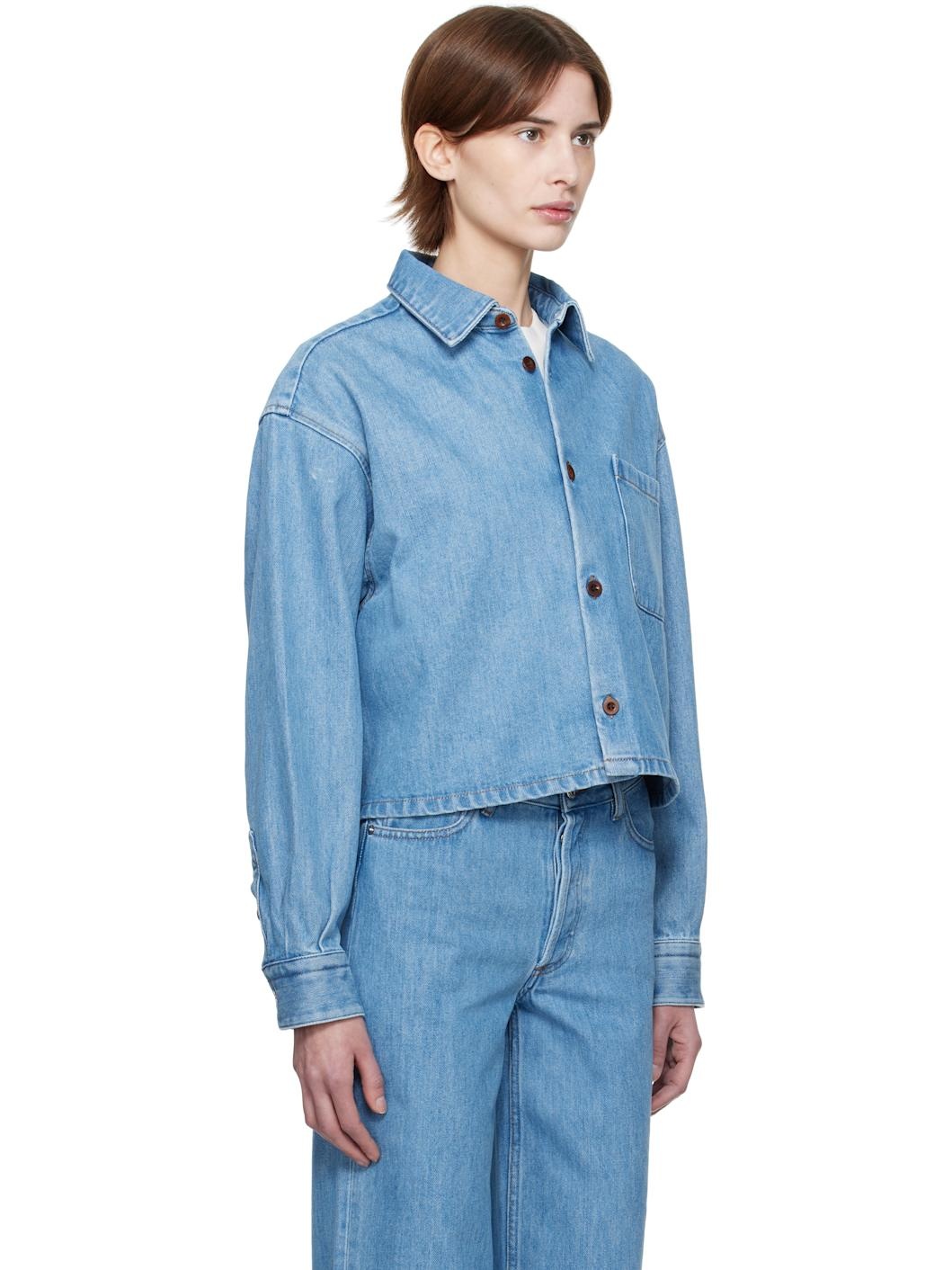 Blue Samantha Denim Overshirt - 2