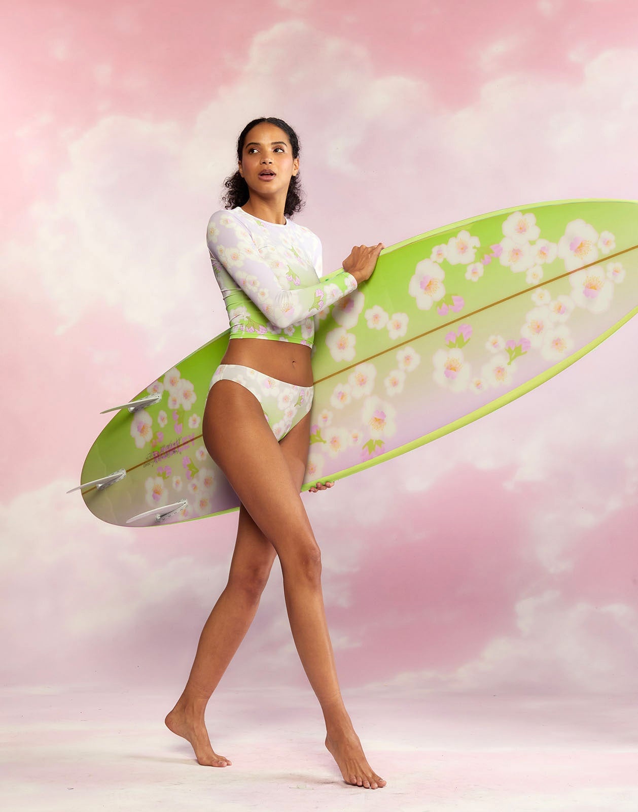Custom 7' Surfboard - Cheery Blossom - 3