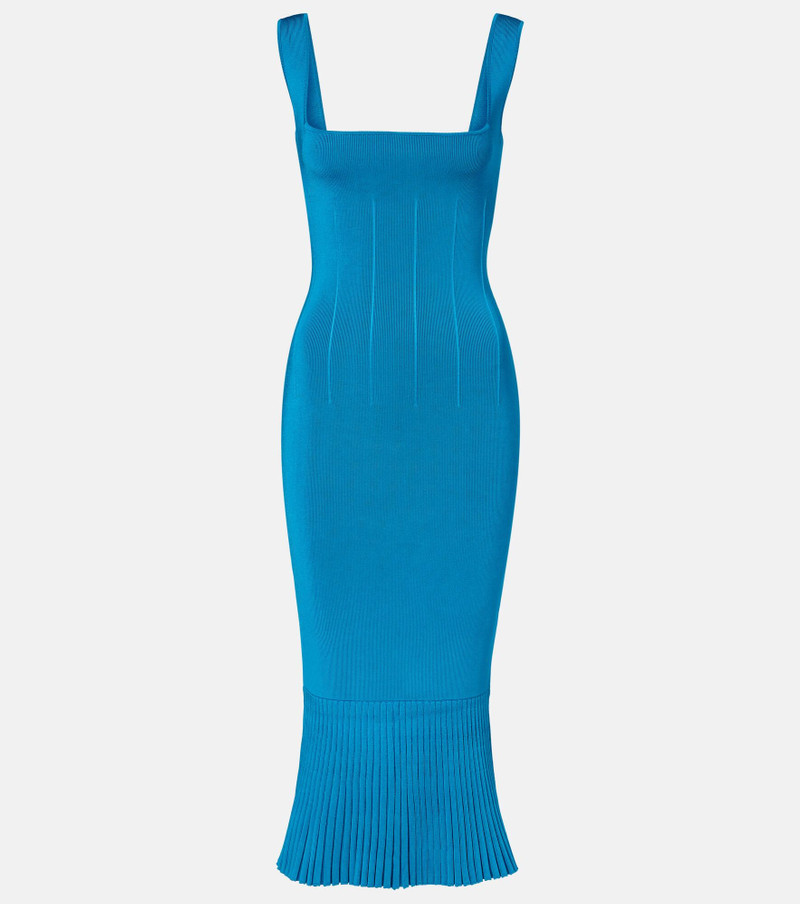 Atalanta ribbed-knit cocktail dress 1