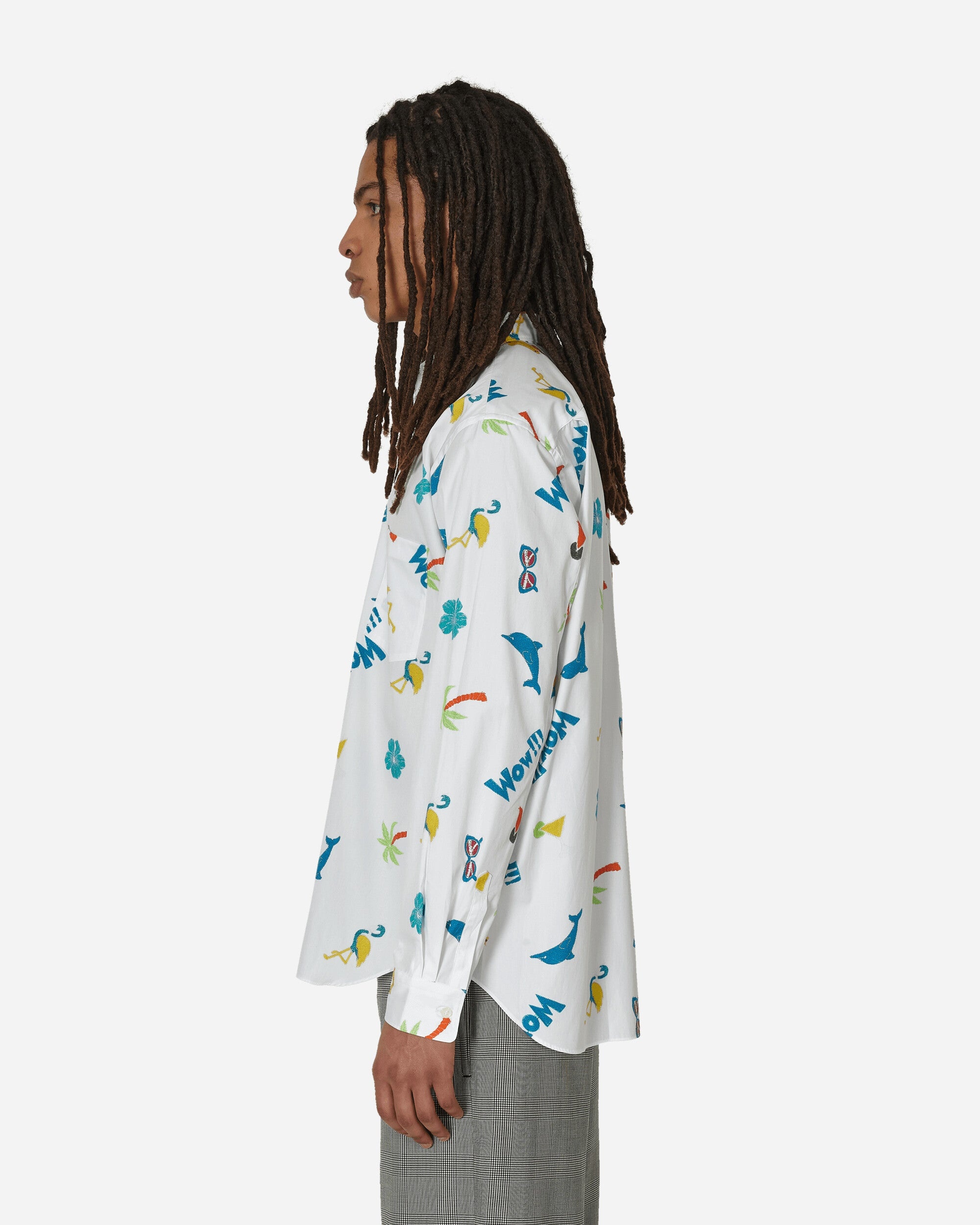 Printed Longsleeve Shirt White - 2