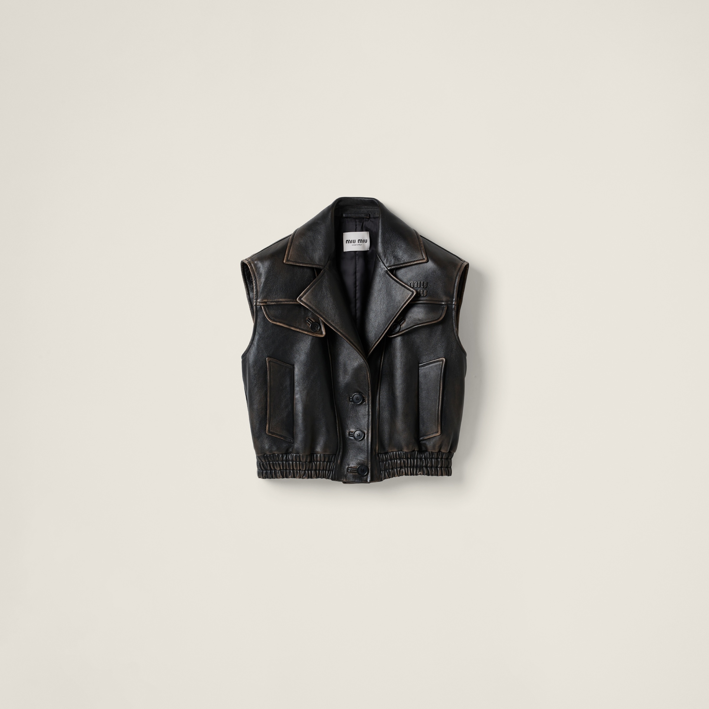 Nappa leather vest - 1
