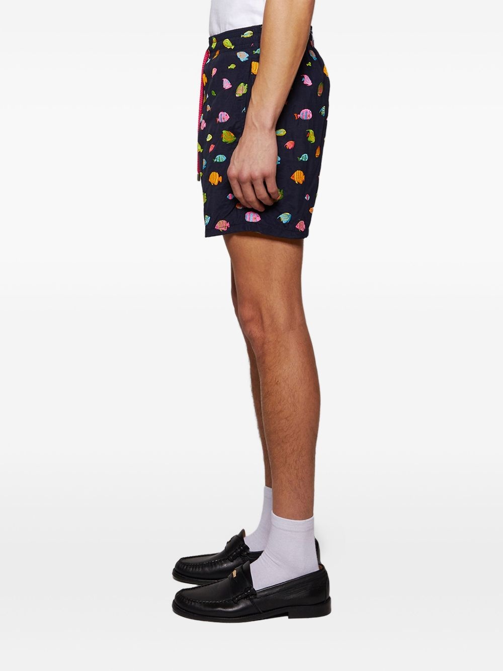Mistral fish-motif swim shorts - 4