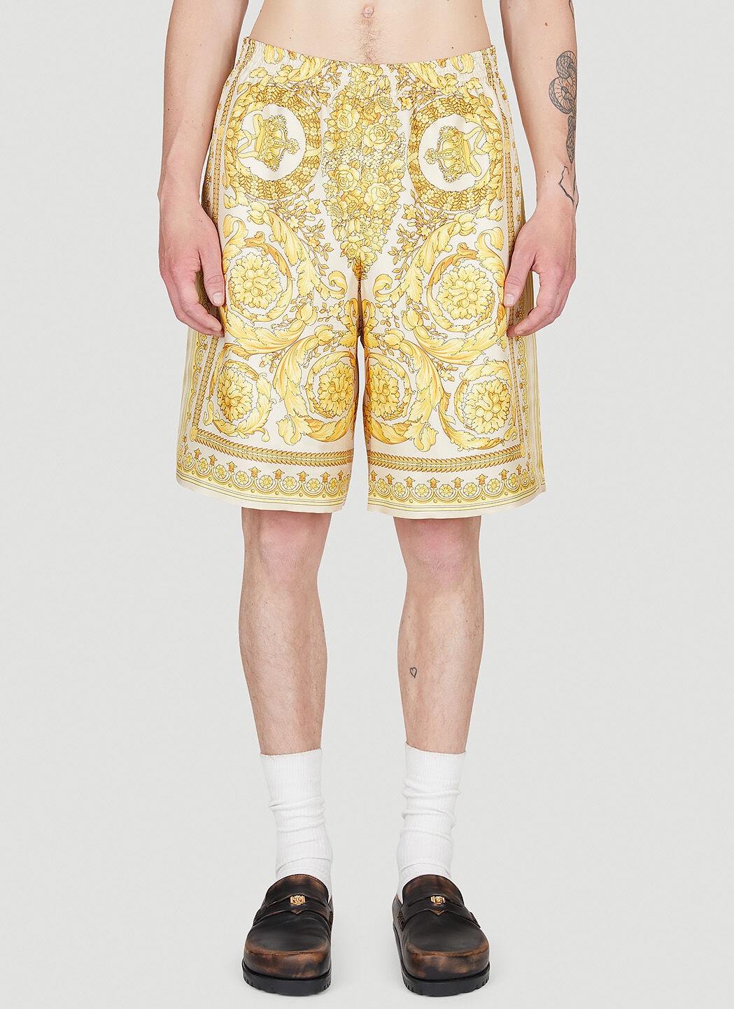 Barocco Silk Shorts - 1