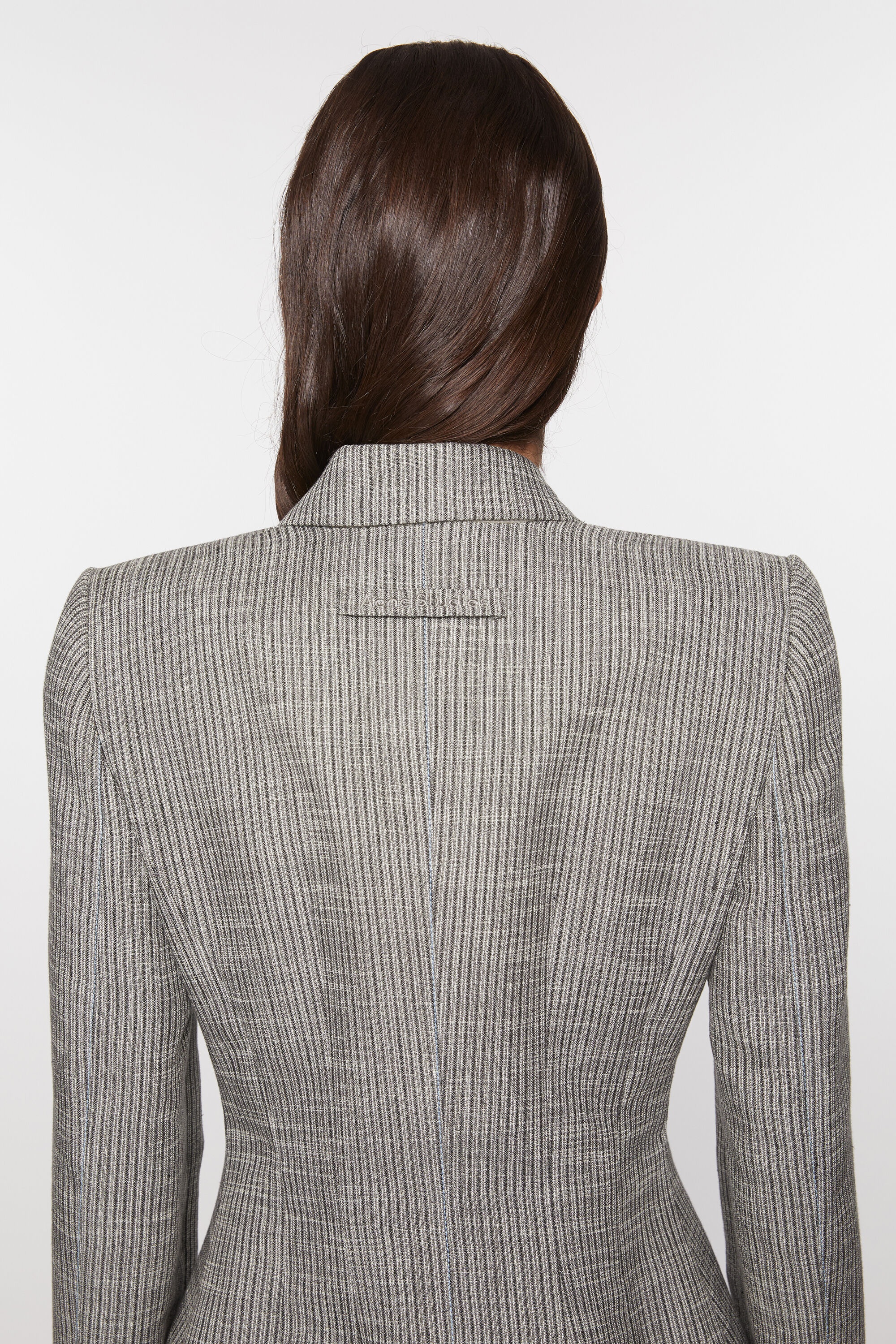 Fitted suit jacket - Grey Melange - 5