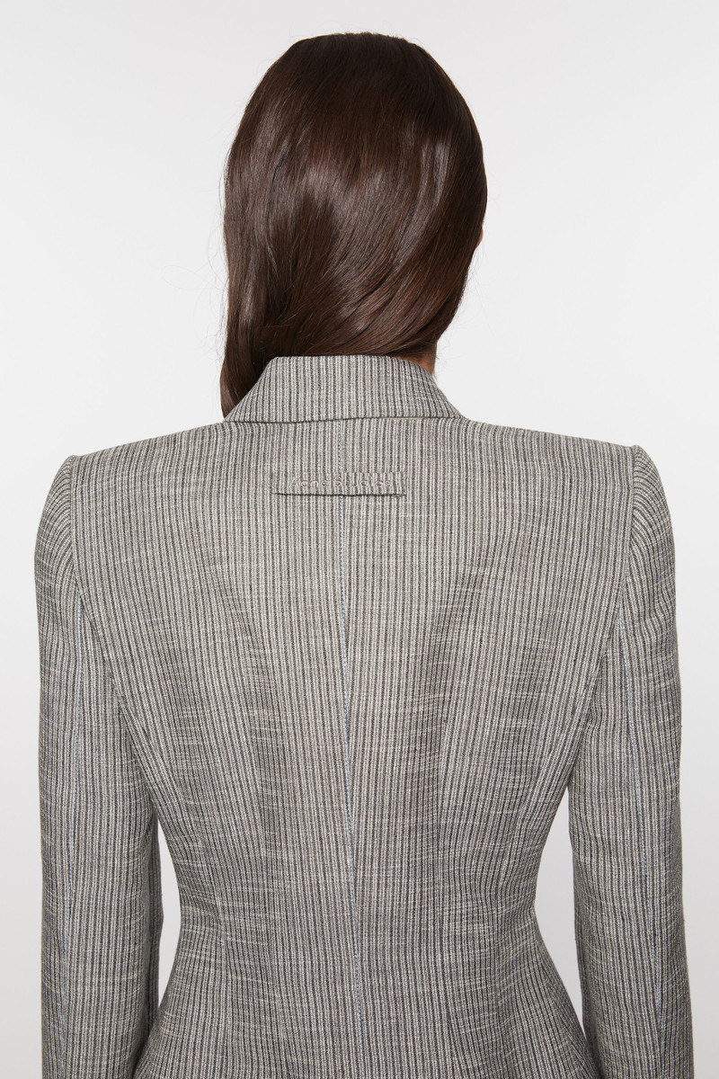 Fitted suit jacket - Grey Melange 5