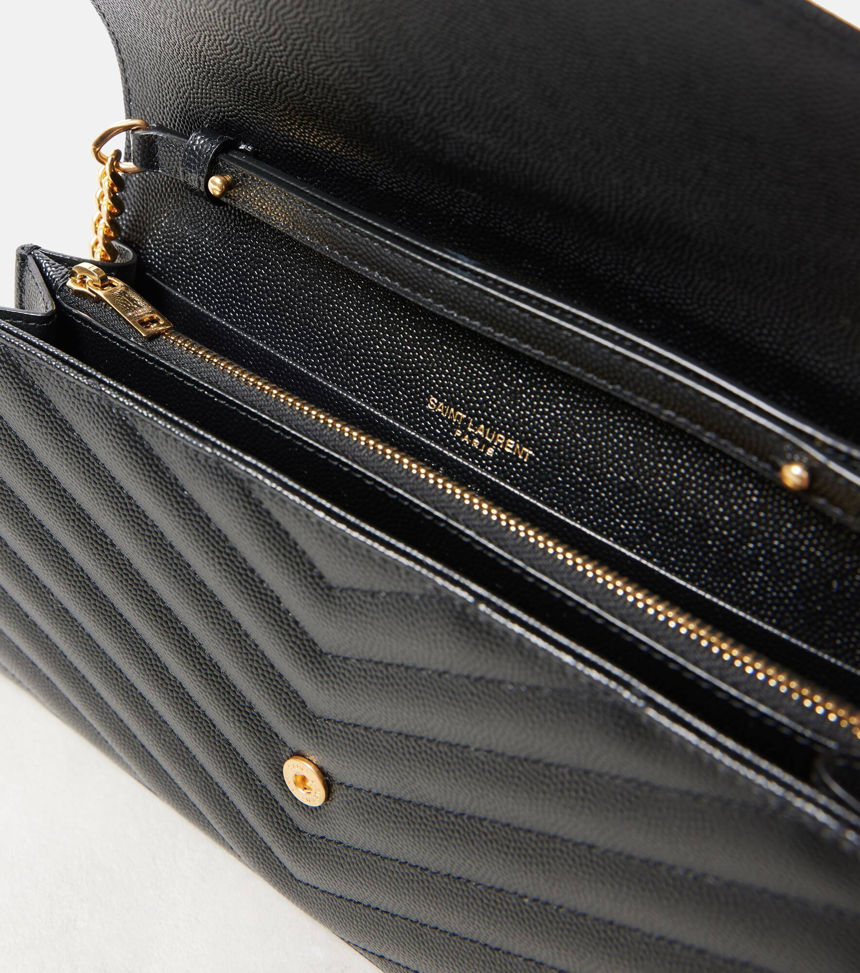 Cassandre matelassé leather wallet on chain - 3