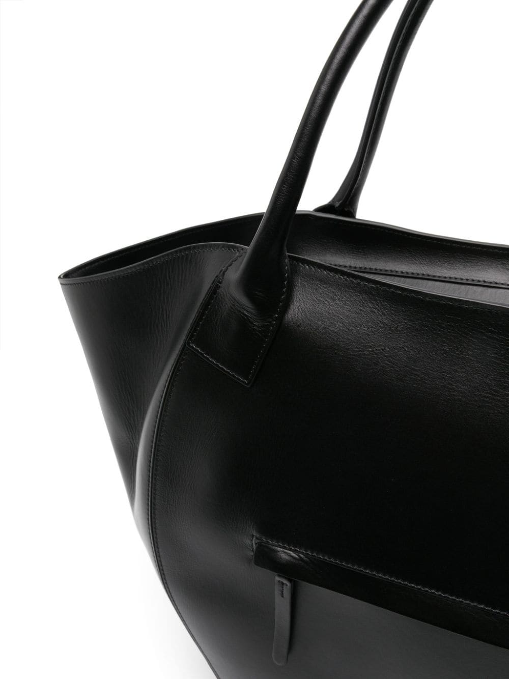 Mia logo-print leather tote bag - 4