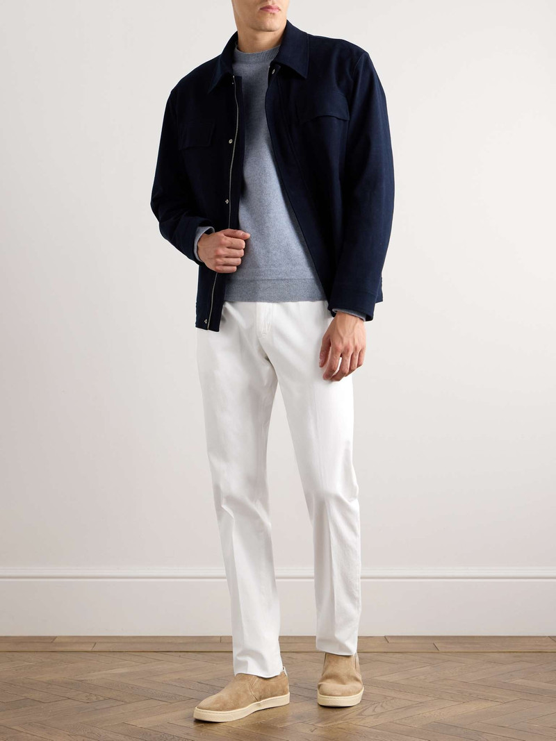 ZEGNA Straight-Leg Garment-Dyed Stretch-Cotton Twill Chinos outlook