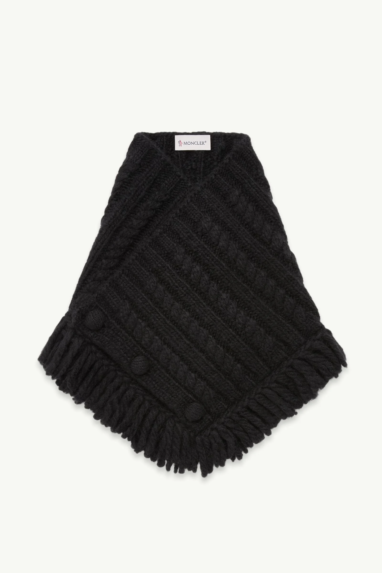 Cable Knit Alpaca Blend Neck Scarf - 1