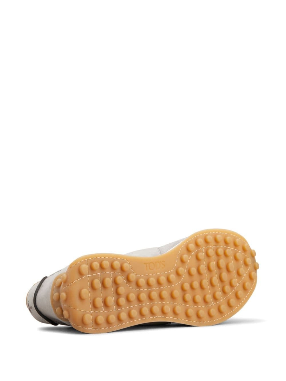 logo-stamp suede lace-up sneakers - 4