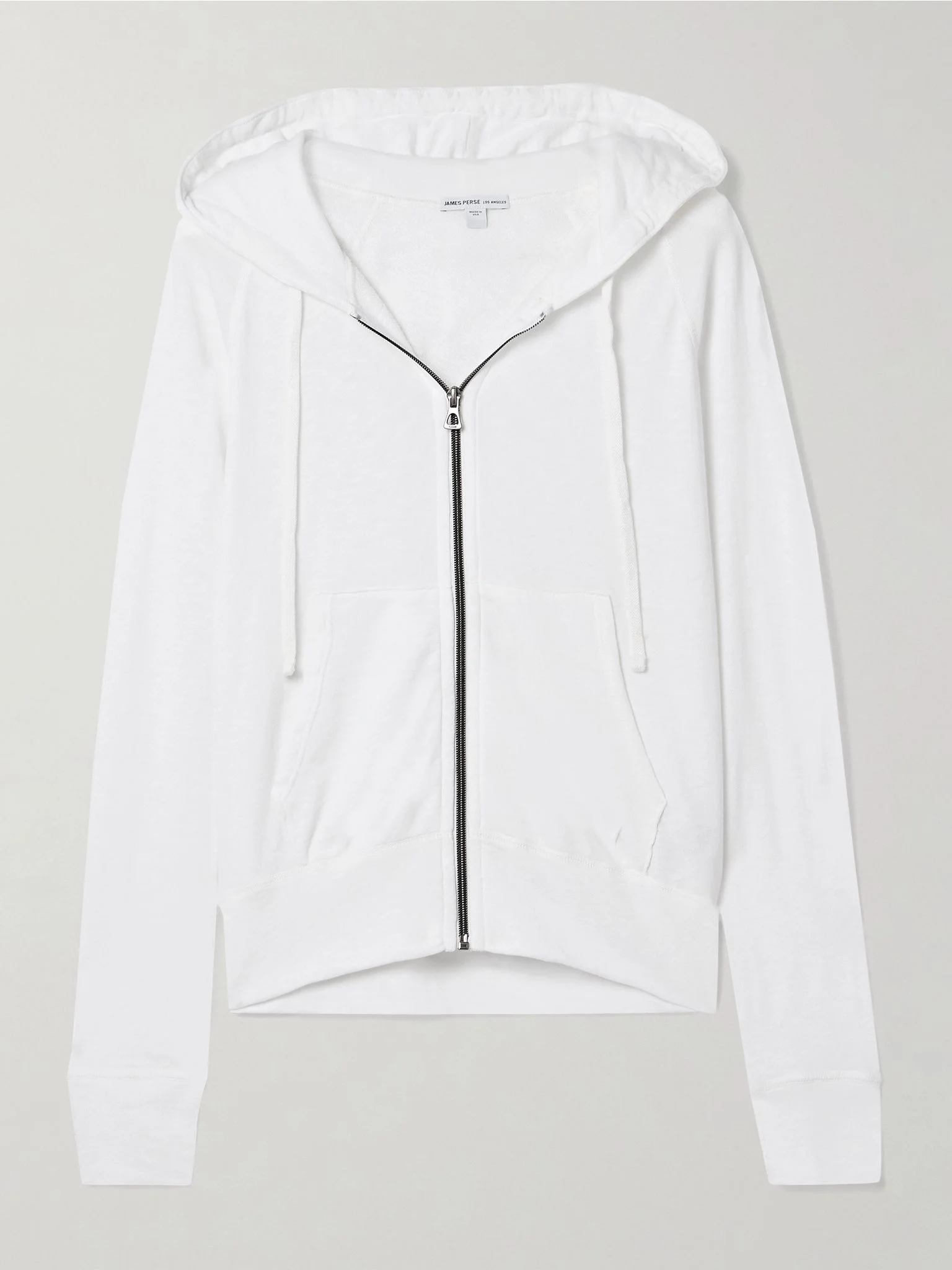 French cotton-terry hoodie White - 1