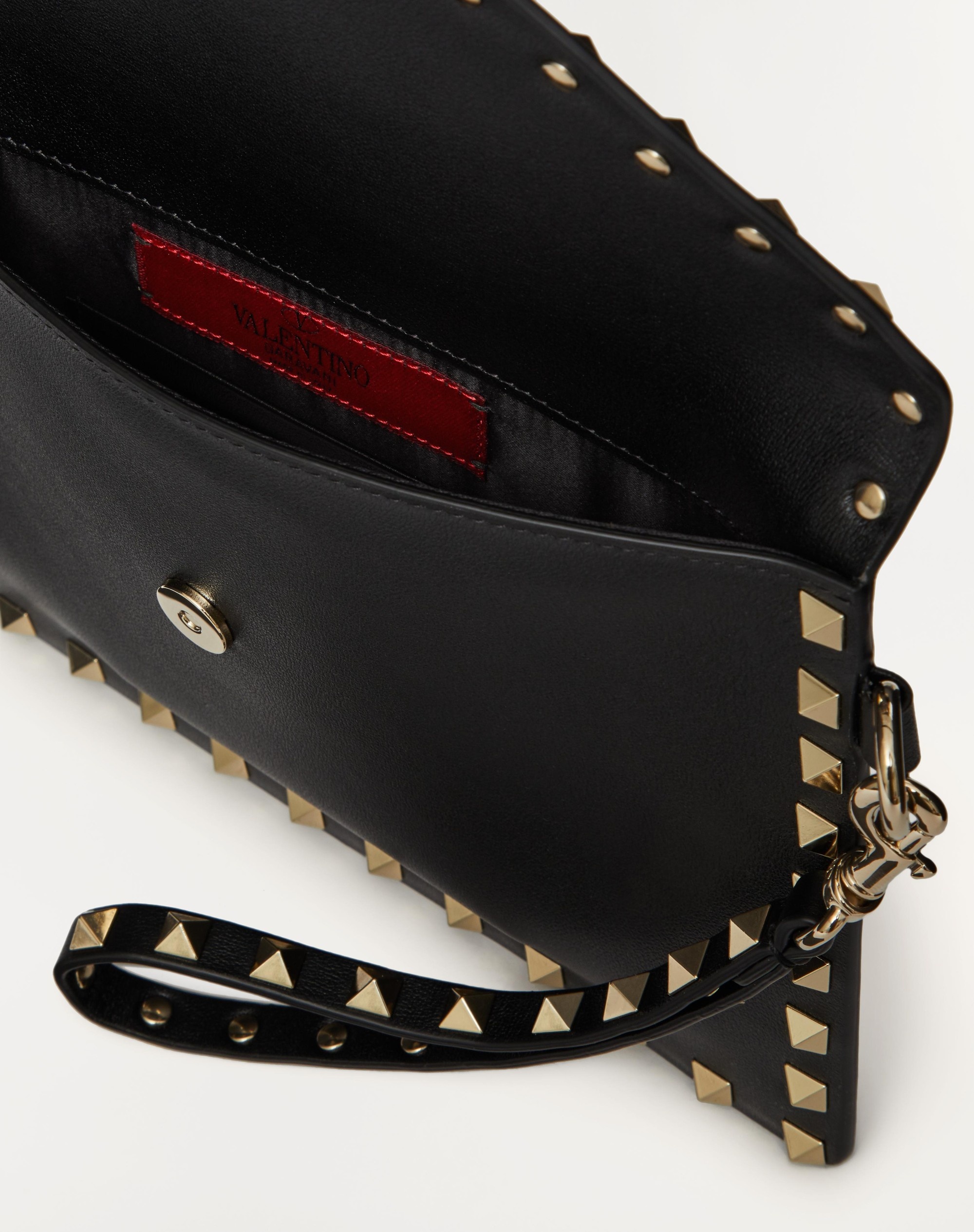 ROCKSTUD CALFSKIN POUCH - 6