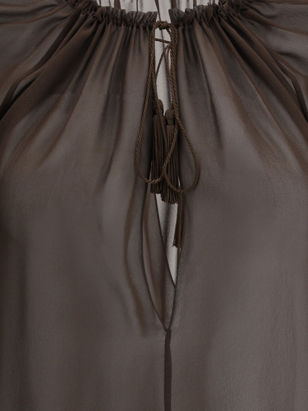 long-sleeve silk blouse - 3