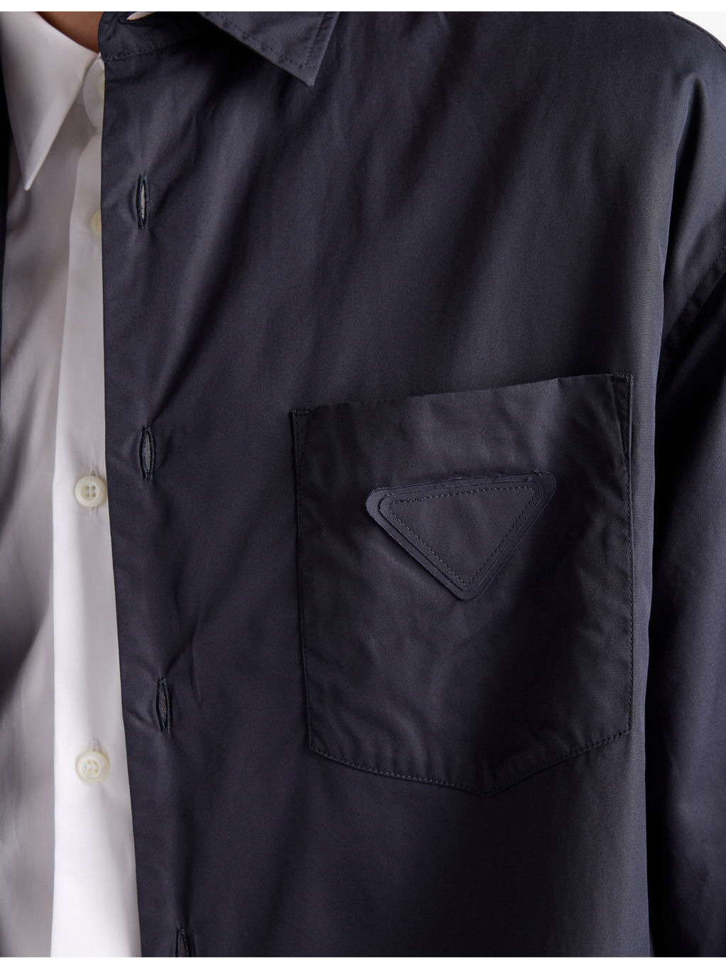 Triangle-Logo Padded Cotton Shirt - 5