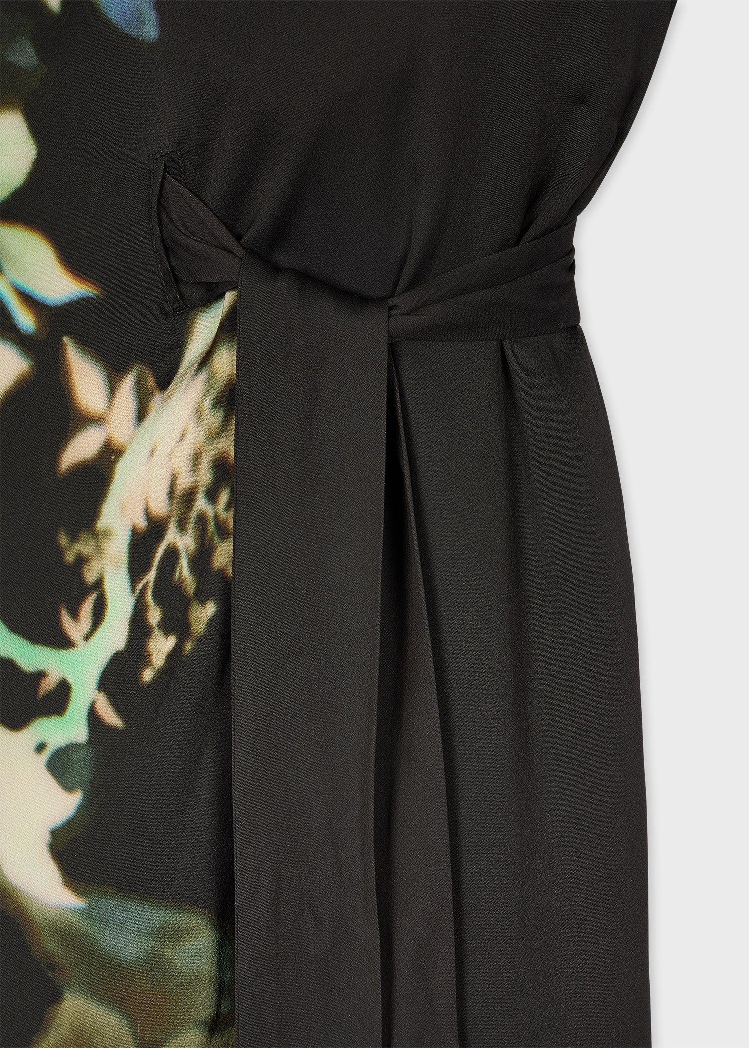 Women's Black 'Lens Blur Botanical' Embellished Viscose Dress - 3
