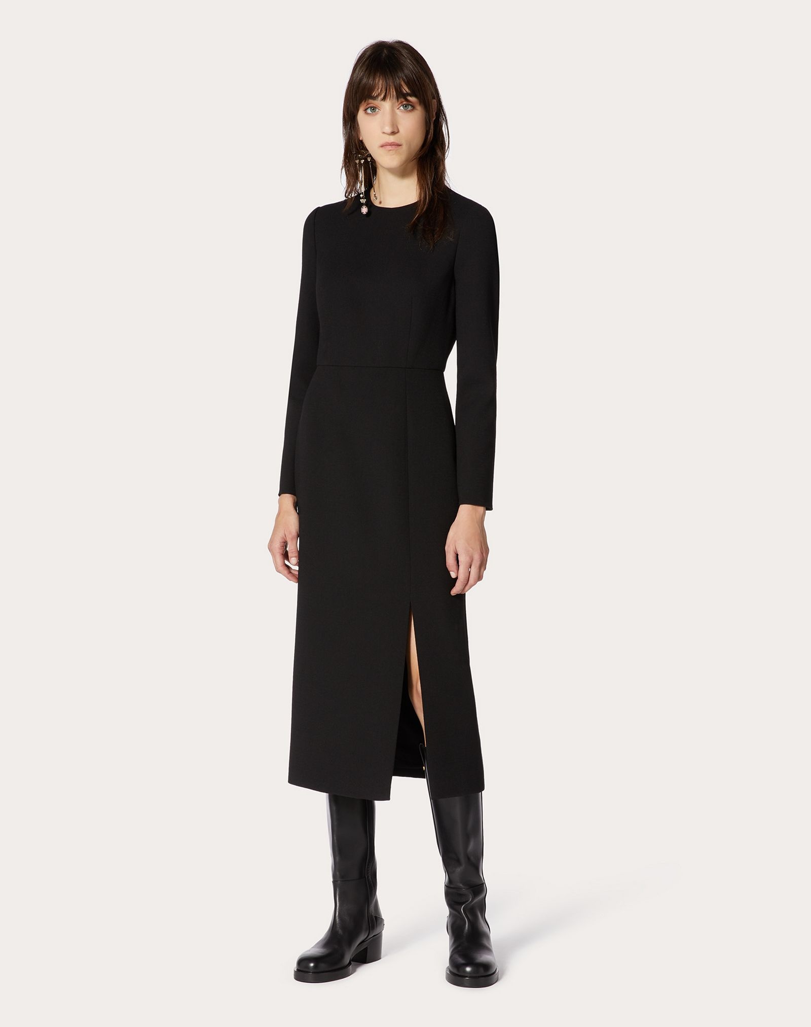 Stretch Double Crepe Wool Dress - 3