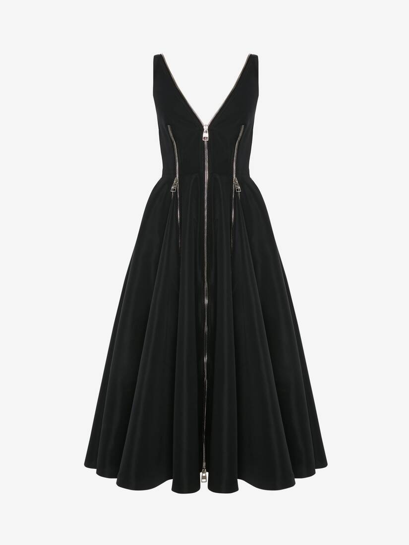 Pieced And Panelled Dress in Black - 1