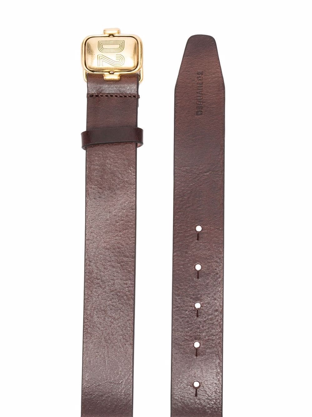 logo engraved-buckle belt - 2