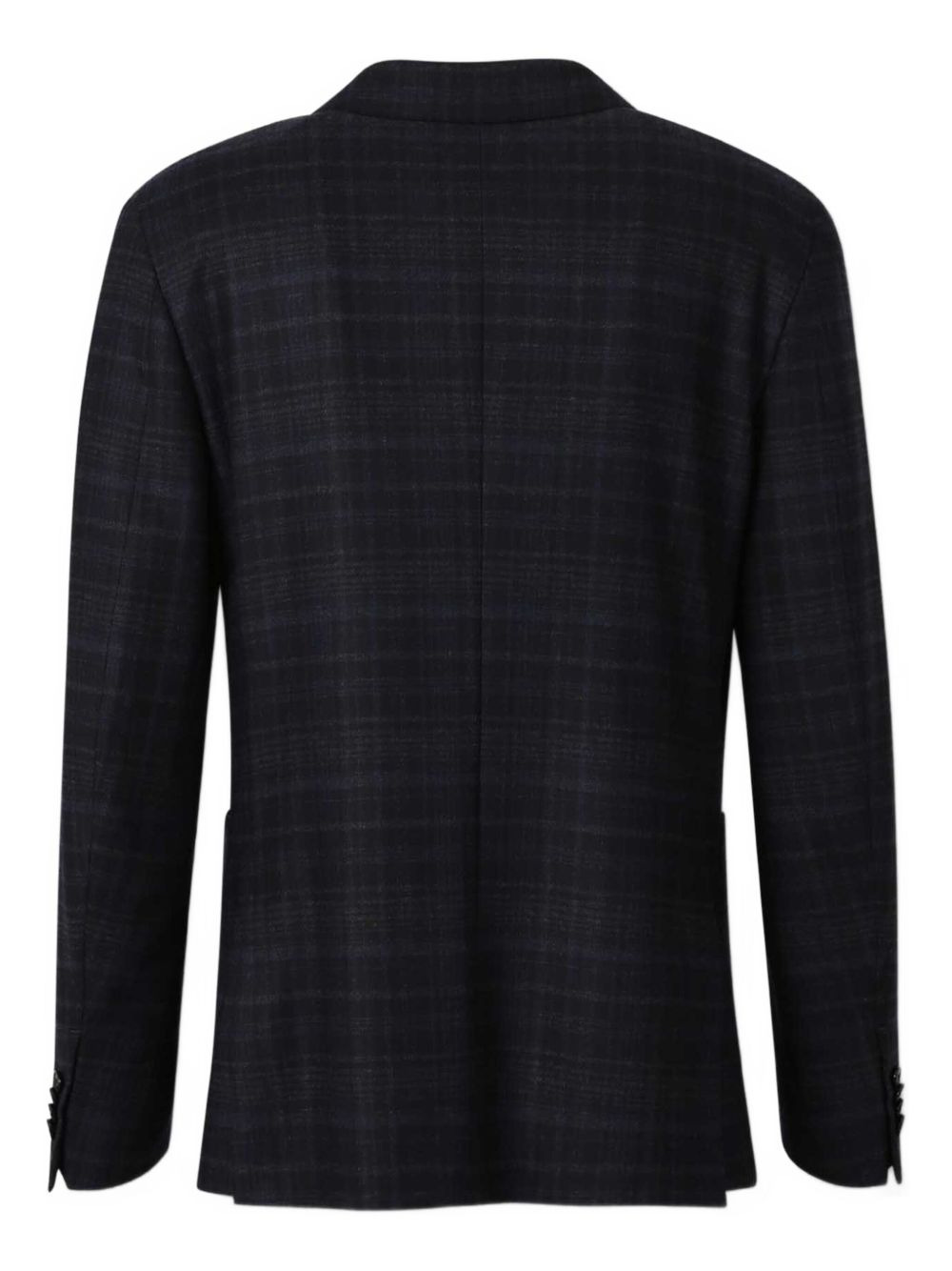 checked wool blazer - 2