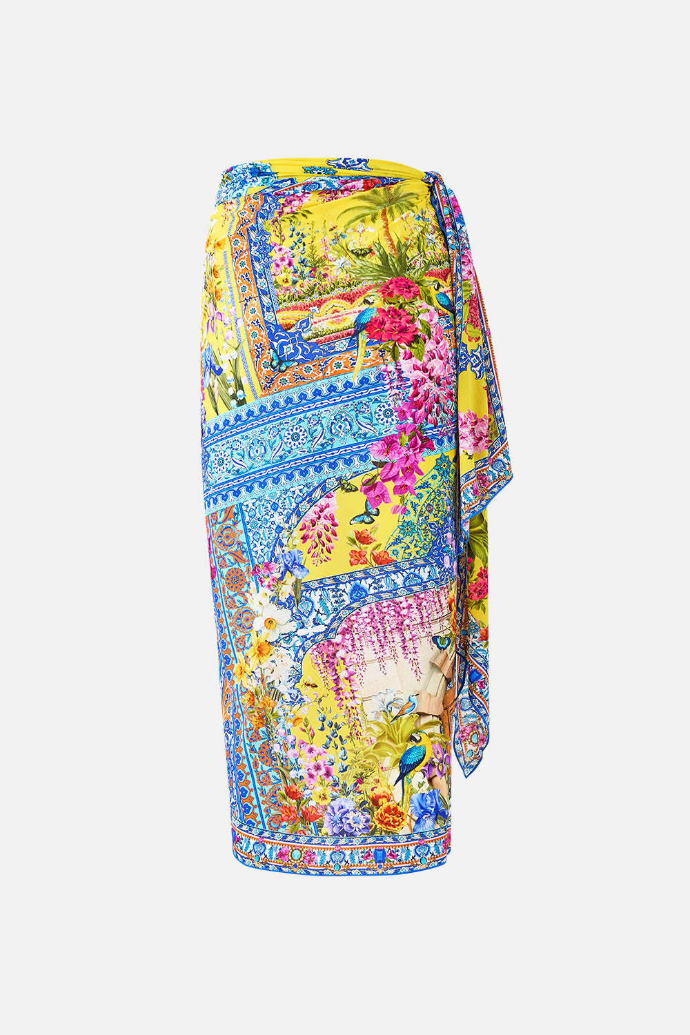 EYELET WRAP MAXI SARONG WITH TIE WAIST - 2