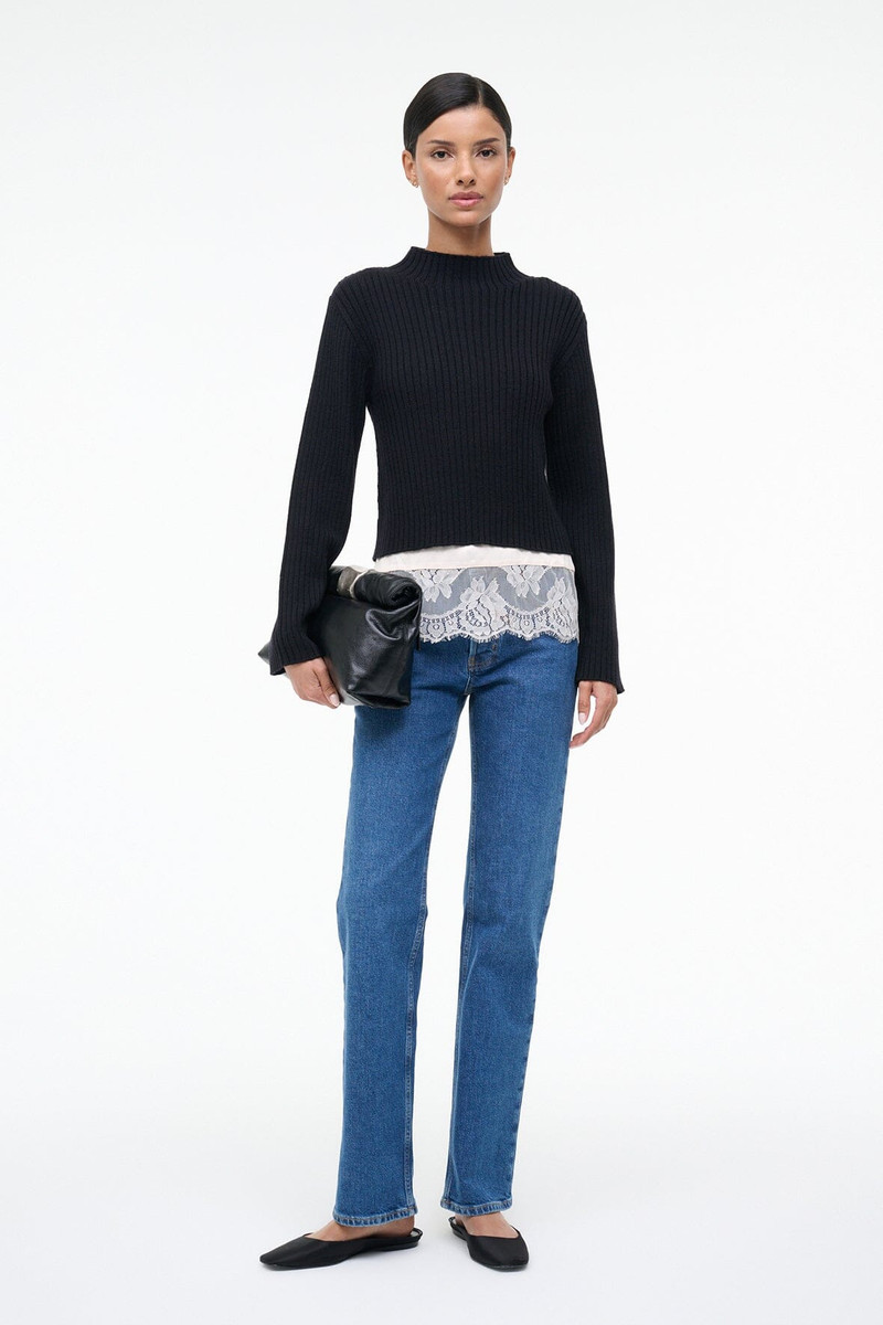 STAUD WILLOW SWEATER BLACK 3