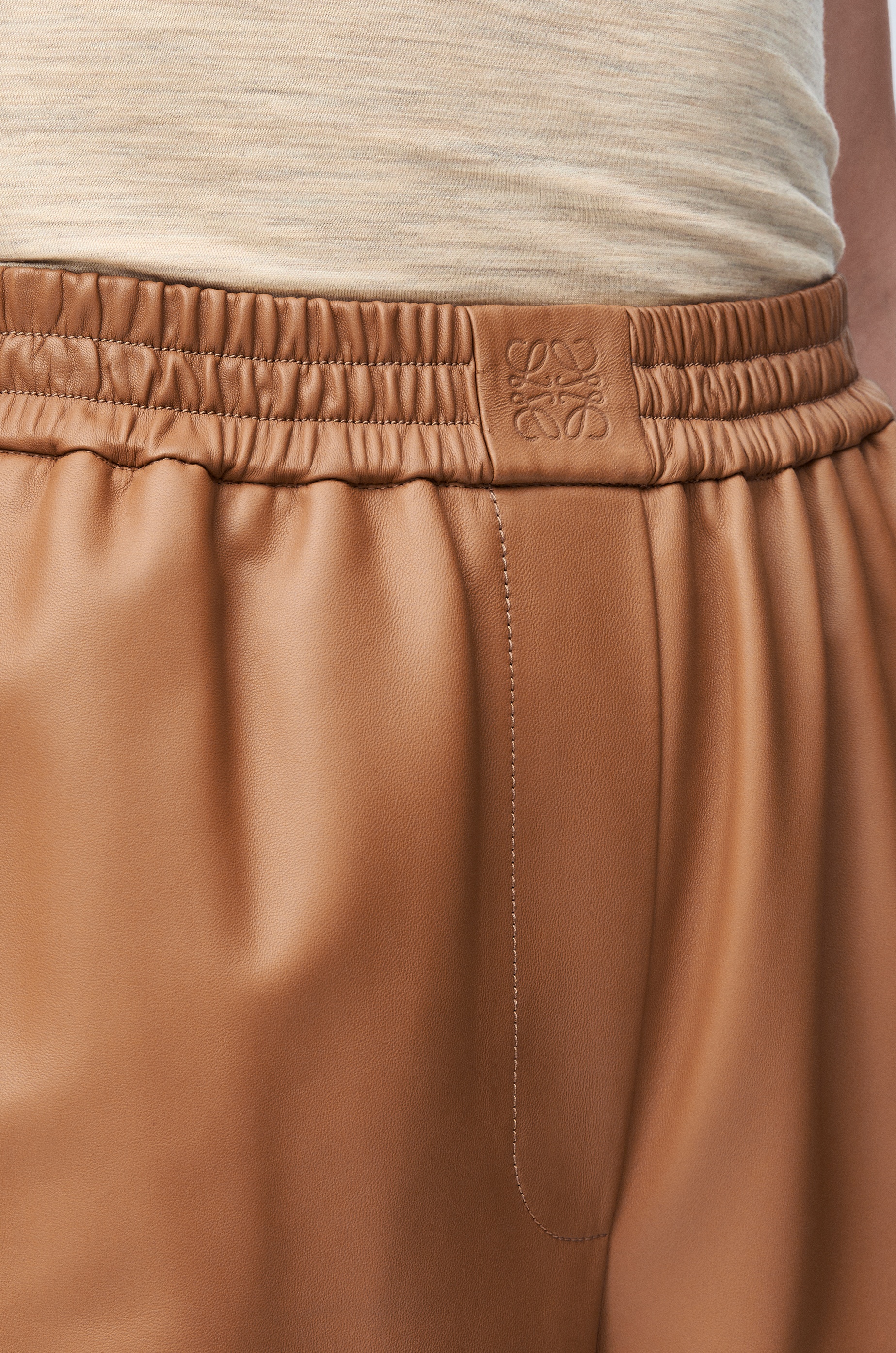 Cropped trousers in nappa lambskin - 5