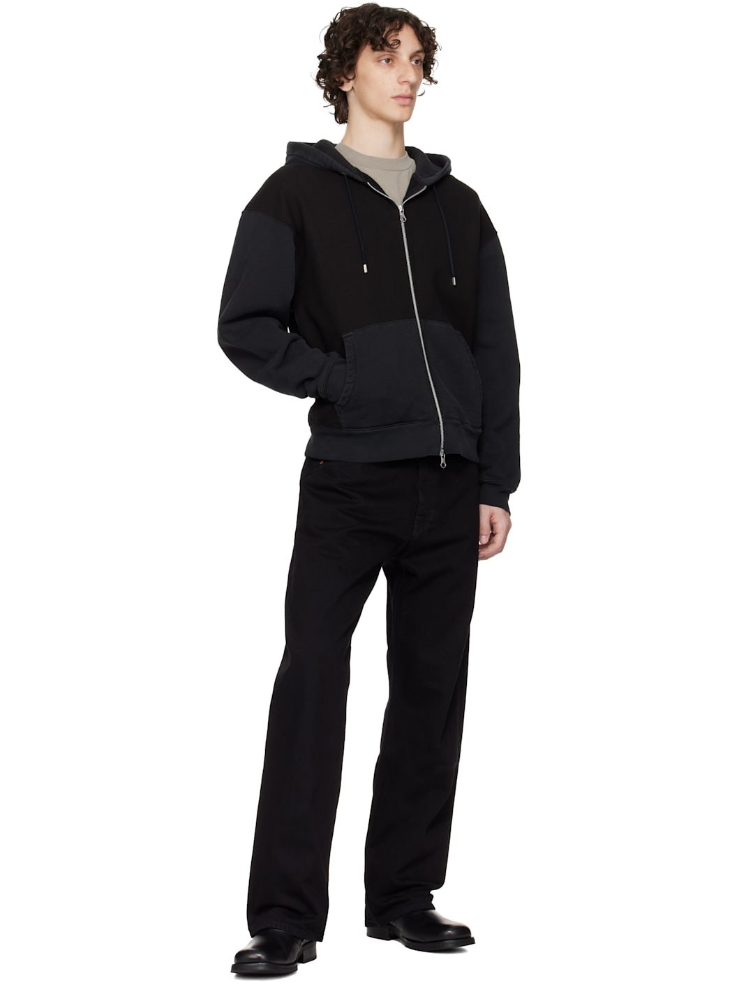 Black Third Cut Jeans - 4