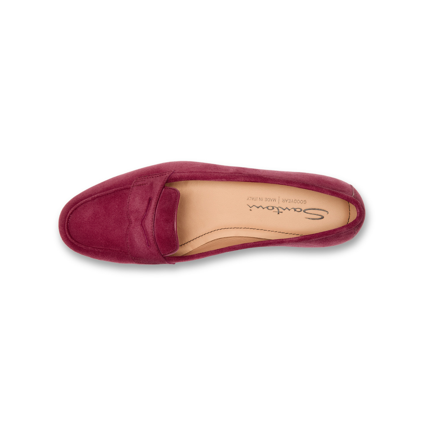 Women's red suede Carla loafer - 4