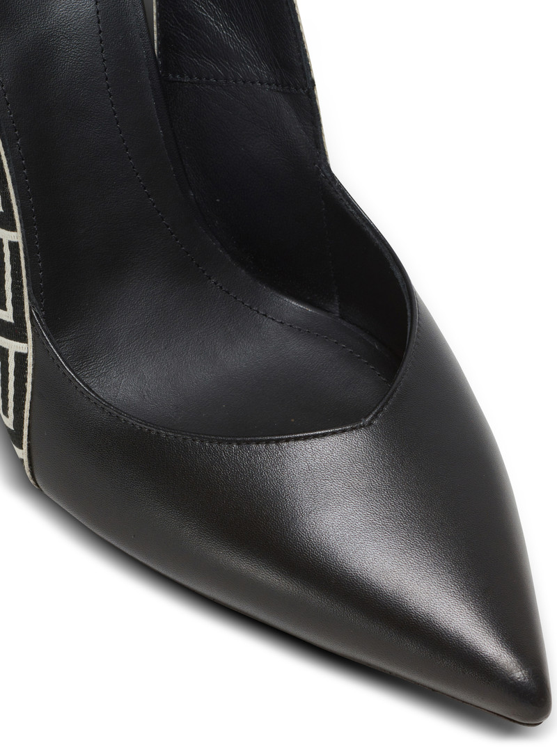 Ruby monogrammed leather slingbacks 6