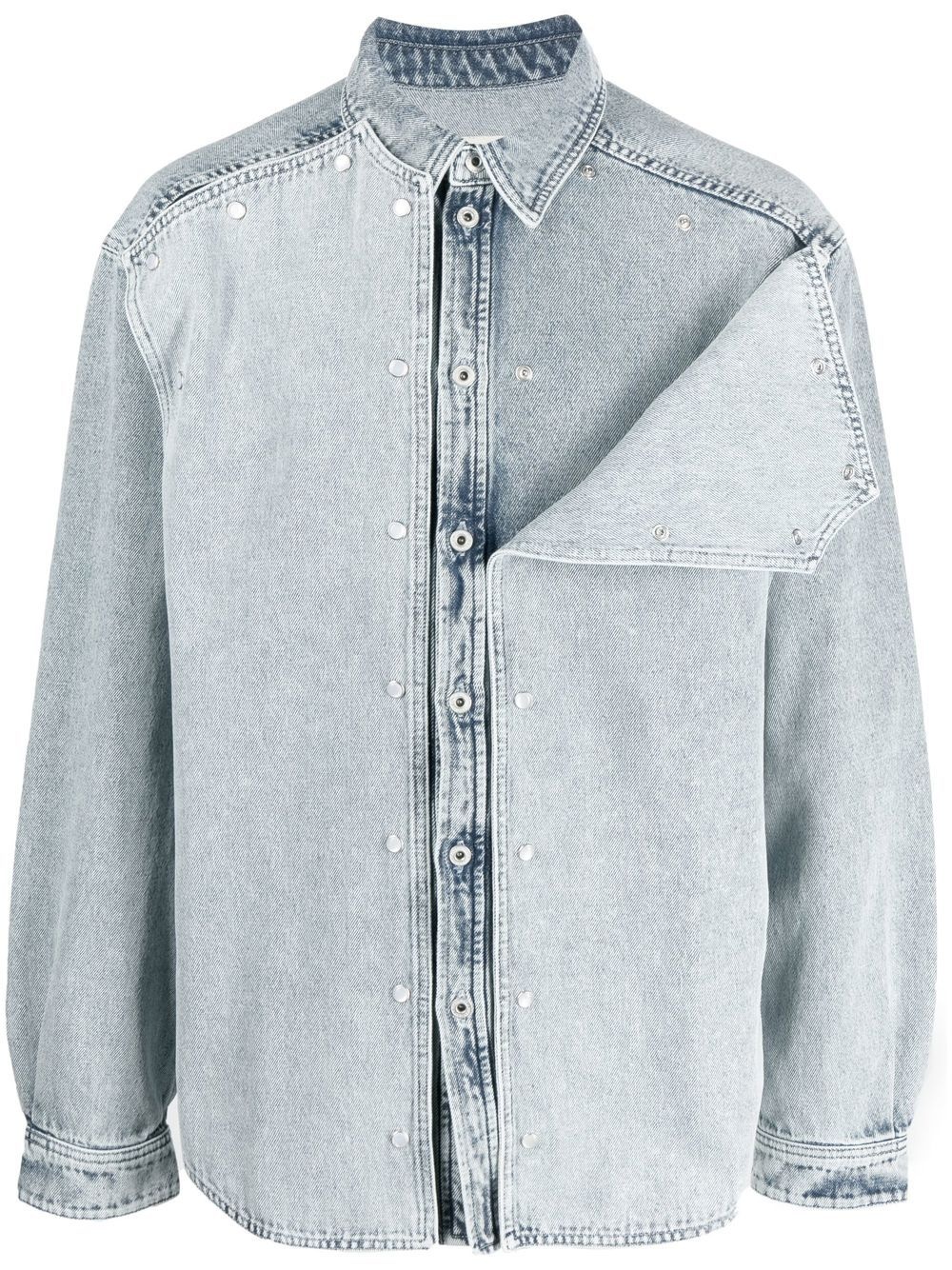 long-sleeve denim shirt - 1