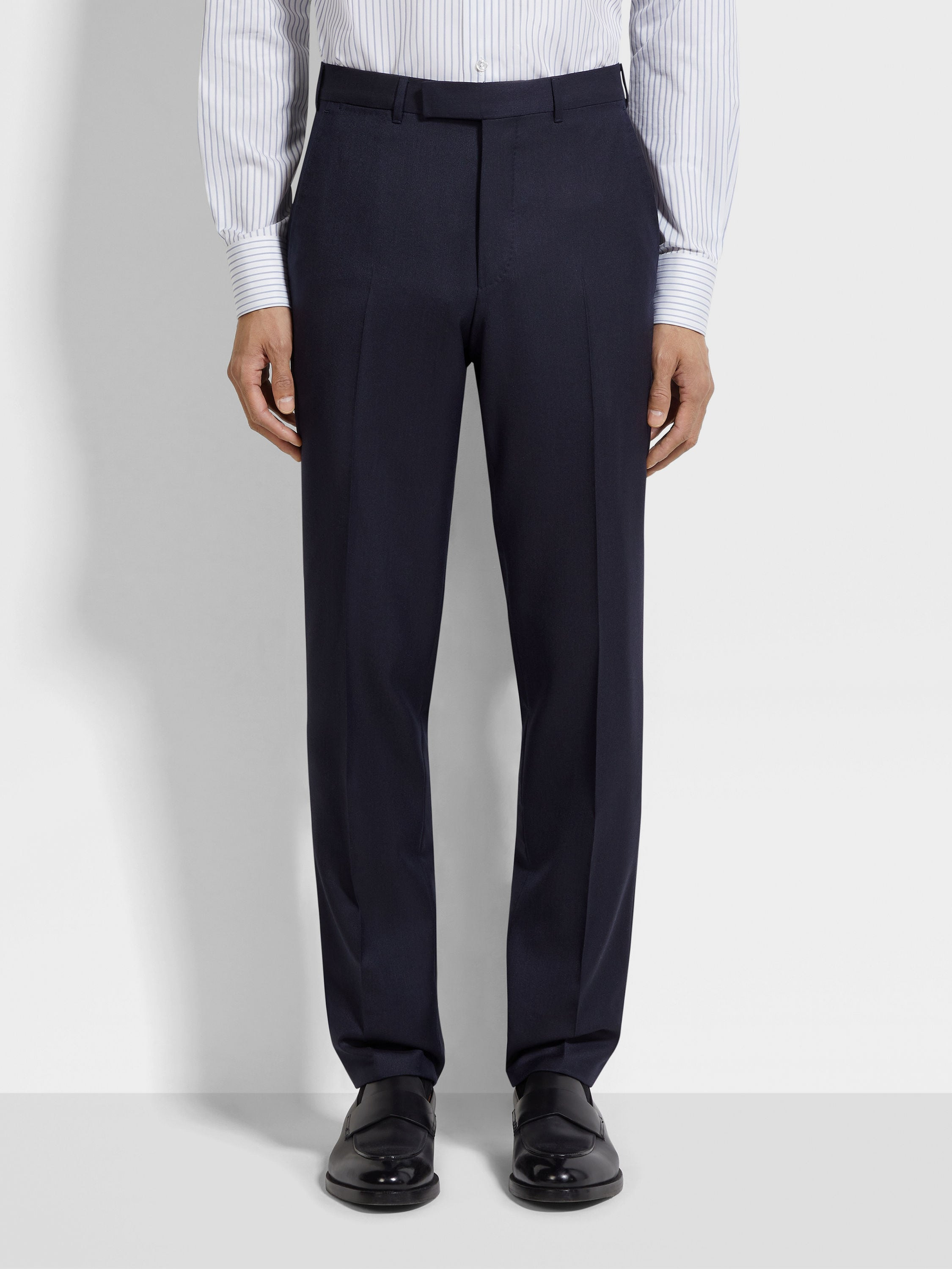 NAVY BLUE OASI CASHMERE SUIT - 5